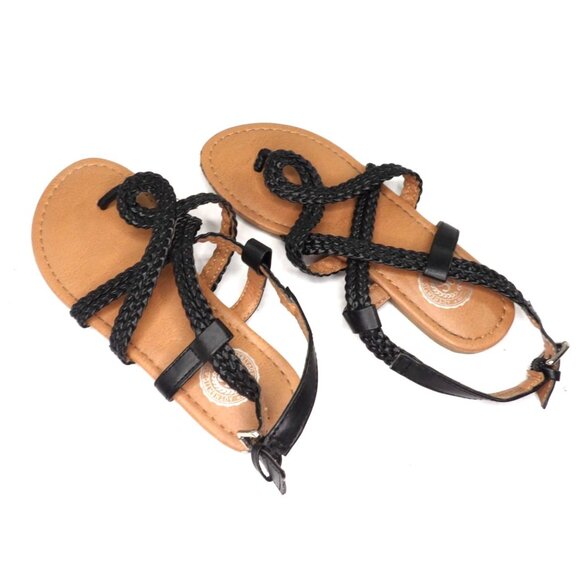 Sandals Girl's Open Toe Buckle Straps size 1 preowned - Picture 3 of 4
